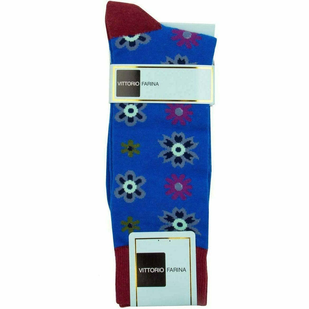 Vittorio Farina Men's Cotton Anklett Design Dress Socks - Suits You Sir - Burgundy - 6