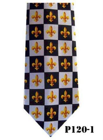 Vittorio Farina Men's Fleur de Fleur de Lis Designer Satin Necktie & Pocket Square - Suits You Sir - p - 120 - 1 -