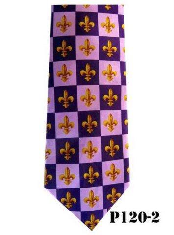 Vittorio Farina Men's Fleur de Fleur de Lis Designer Satin Necktie & Pocket Square - Suits You Sir - p - 120 - 2 -