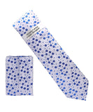 Vittorio Farina Men's Floral Design Necktie & Pocket Square - Suits You Sir - D - 1115 -
