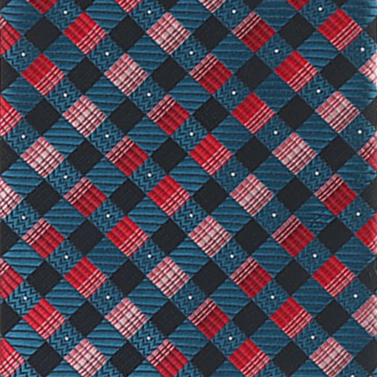 Vittorio Farina Men's Geometric Design Necktie & Pocket Square - Suits You Sir - D - 1221 -