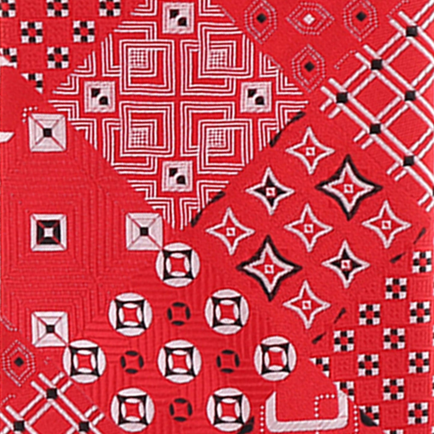 Vittorio Farina Men's Geometric Design Necktie & Pocket Square - Suits You Sir - D - 1236 -
