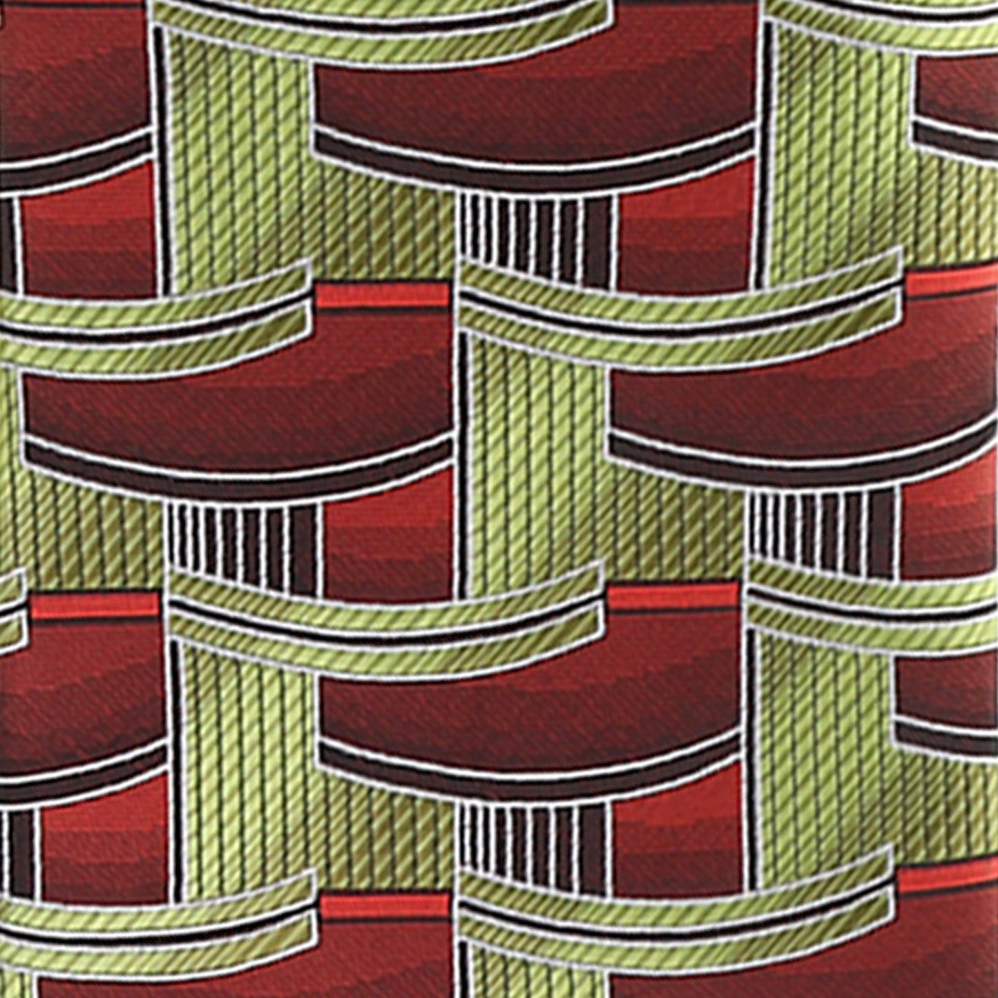 Vittorio Farina Men's Geometric Design Necktie & Pocket Square - Suits You Sir - D - 1292 -