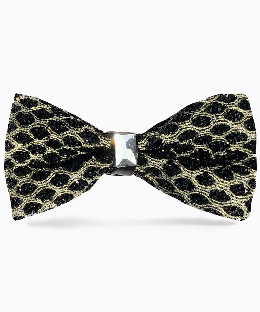 Vittorio Farina Men's Jeweled Bow Tie in Gift Box - Suits You Sir - Jeweled: Silver and Blue -