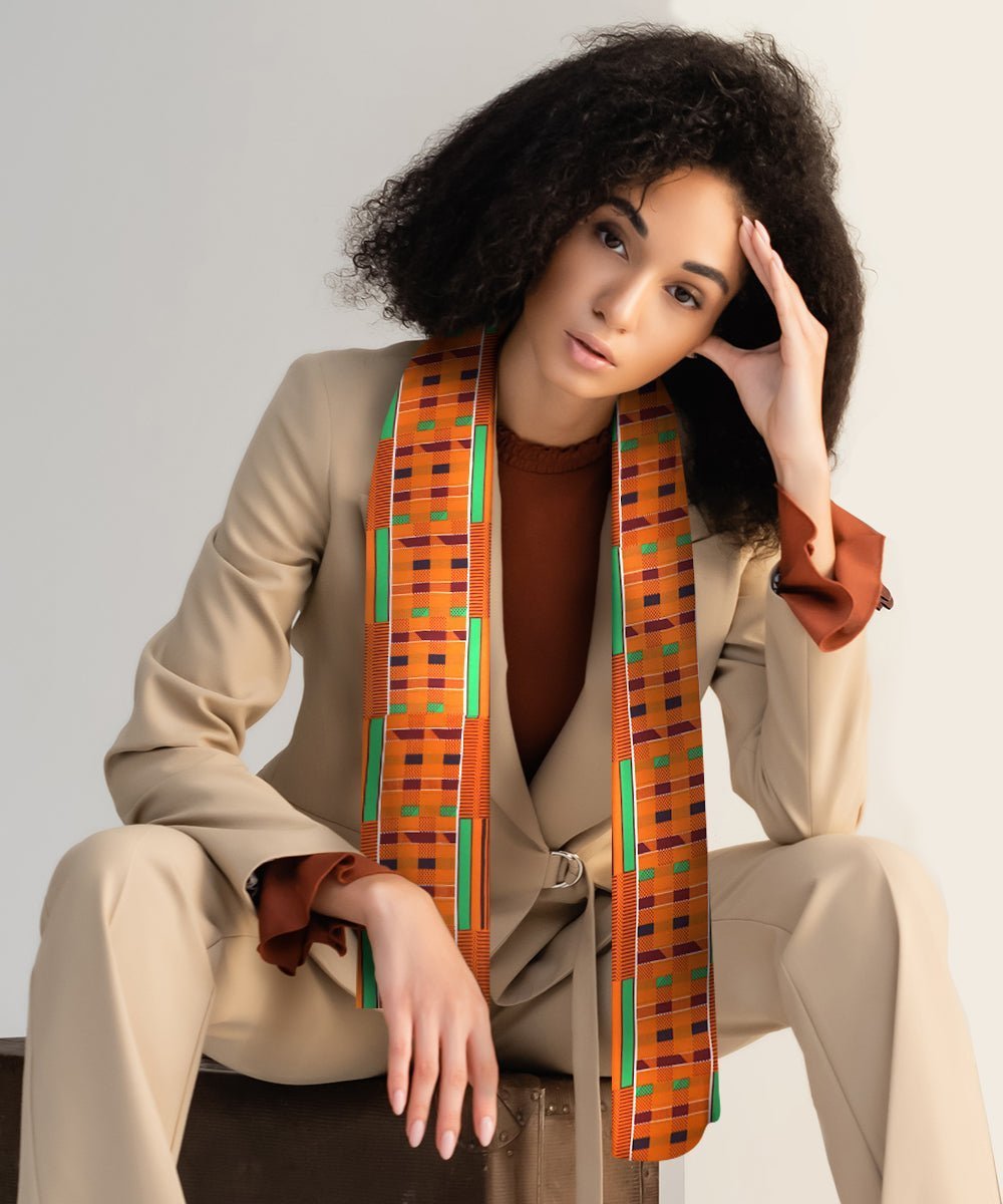 Vittorio Farina Mens' Kente Satin Scarf - Suits You Sir - Kente 1 -