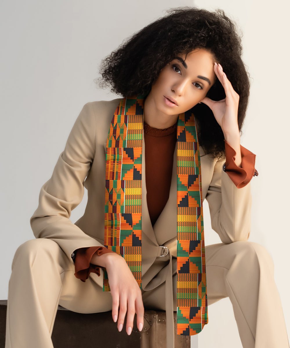 Vittorio Farina Mens' Kente Satin Scarf - Suits You Sir - Kente 3 -