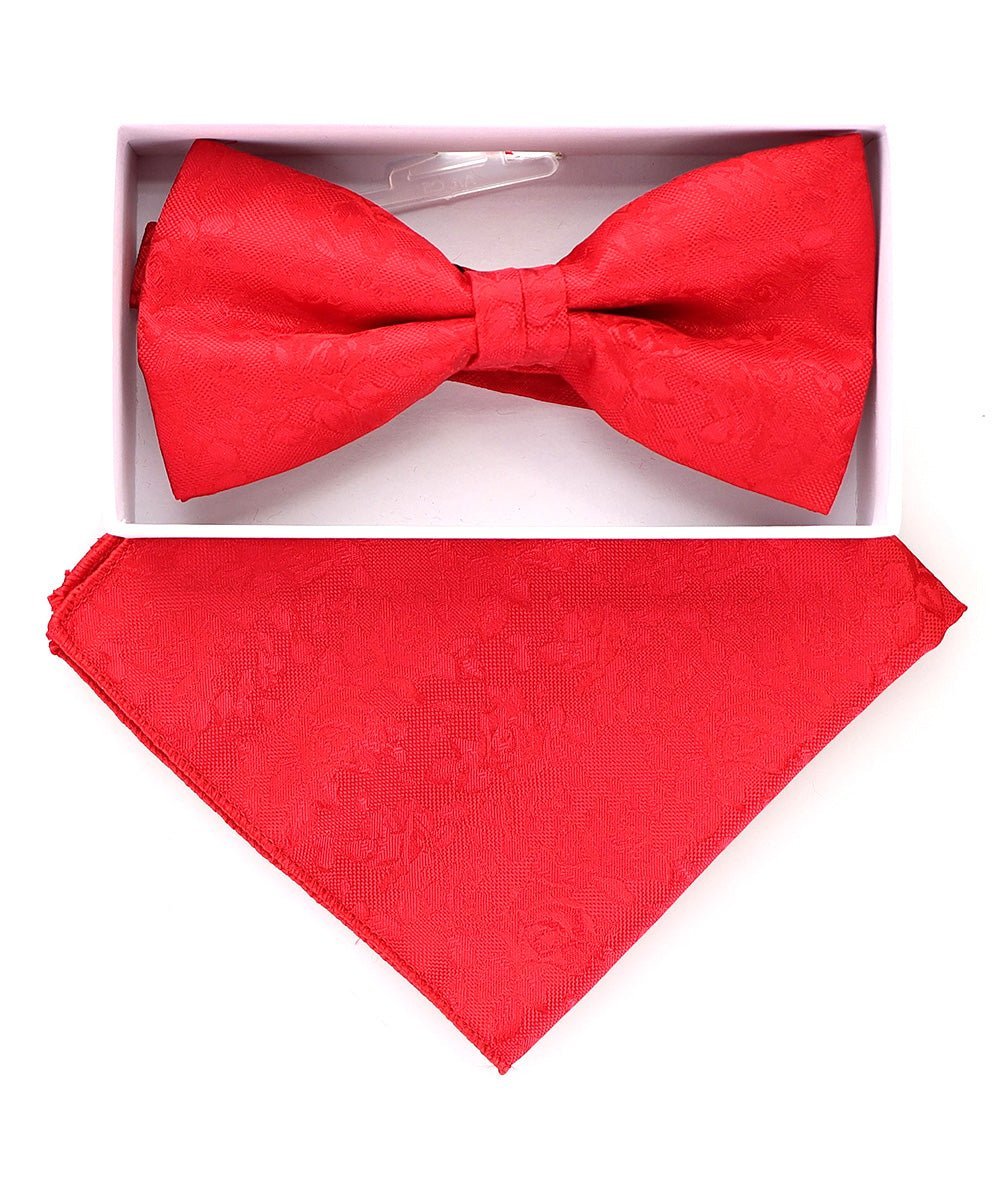 Vittorio Farina Men's Metallic Design Bow Tie & Pocket Square in Gift Box - Suits You Sir - bhm - 078 -
