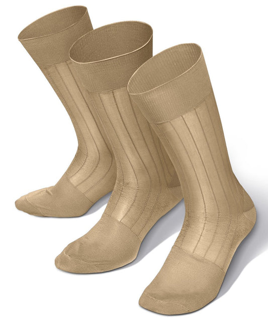 Vittorio Farina Men's Ribbed Shear Nylon Anklet Dress Socks - Suits You Sir - Black - 3