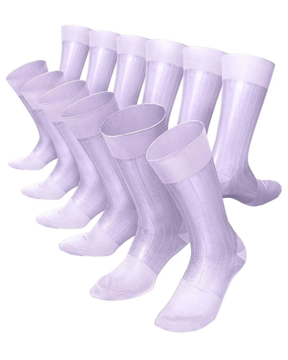 Vittorio Farina Men's Ribbed Shear Nylon Anklet Dress Socks - Suits You Sir - Lavender - 12