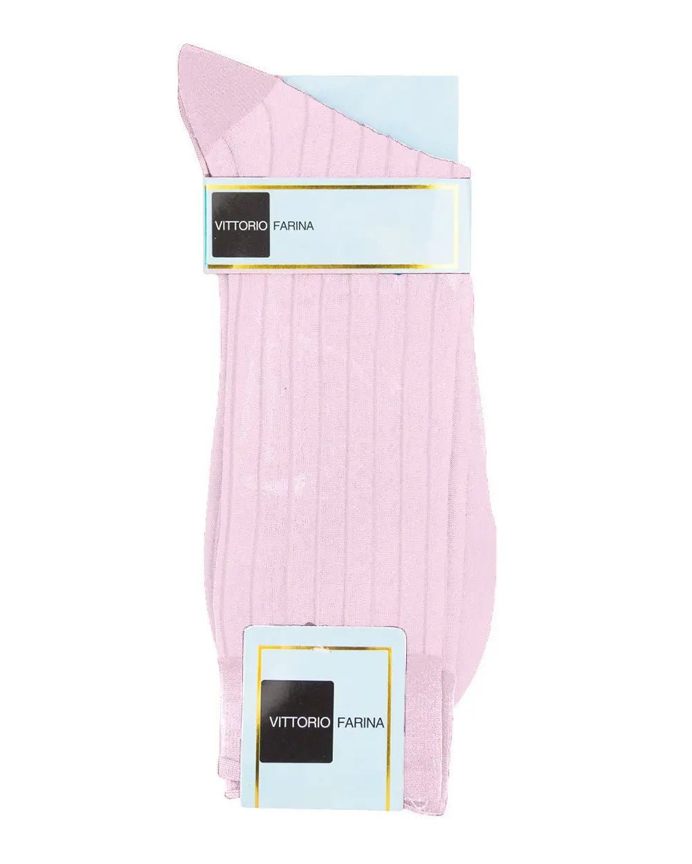 Vittorio Farina Men's Ribbed Shear Nylon Anklet Dress Socks - Suits You Sir - Pink - 12