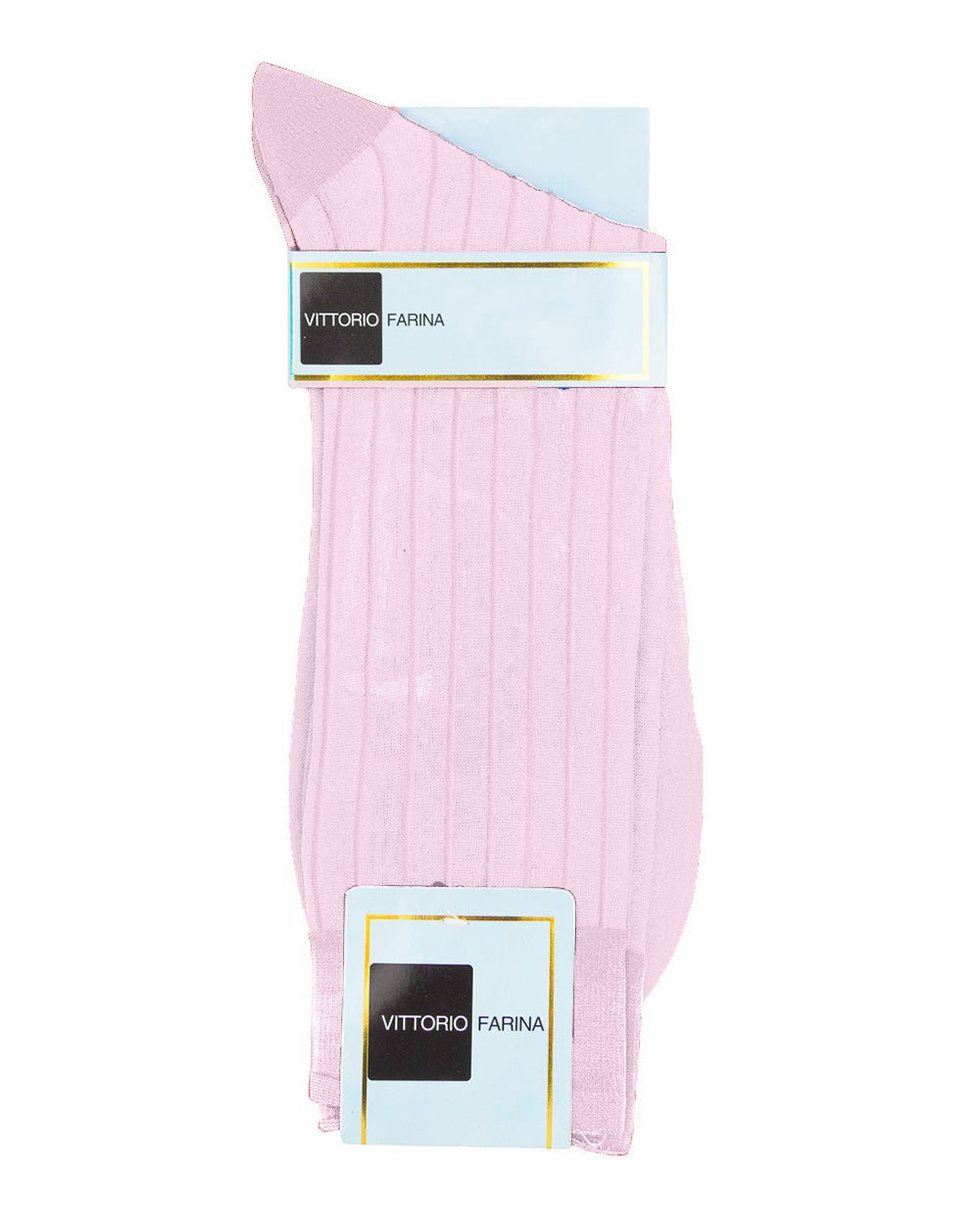 Vittorio Farina Men's Ribbed Shear Nylon Anklet Dress Socks - Suits You Sir - Pink - 3