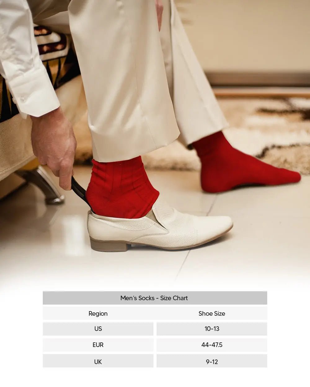 Vittorio Farina Men's Ribbed Shear Nylon Anklet Dress Socks - Suits You Sir - Red - 12