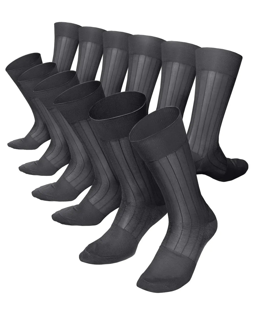 Vittorio Farina Men's Ribbed Shear Nylon Anklet Dress Socks - Suits You Sir - Rust Red - 12