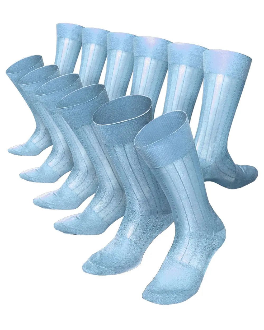 Vittorio Farina Men's Ribbed Shear Nylon Anklet Dress Socks - Suits You Sir - Silver - 12