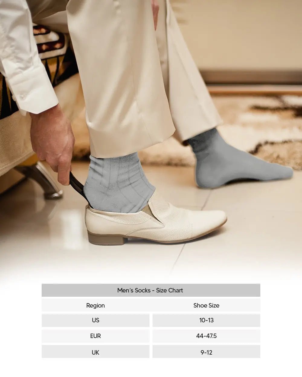 Vittorio Farina Men's Ribbed Shear Nylon Anklet Dress Socks - Suits You Sir - Silver - 12