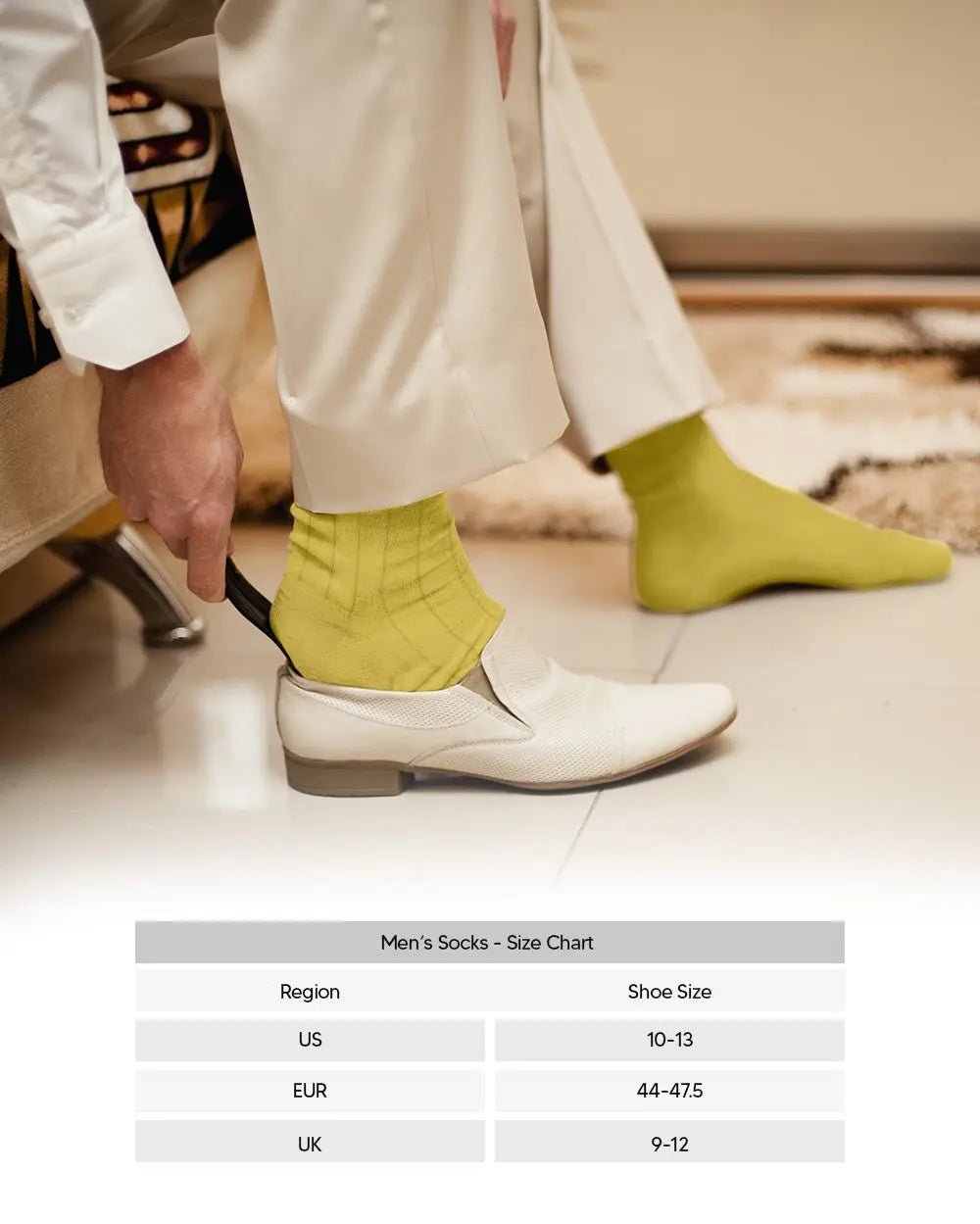 Vittorio Farina Men's Ribbed Shear Nylon Anklet Dress Socks - Suits You Sir - White - 12
