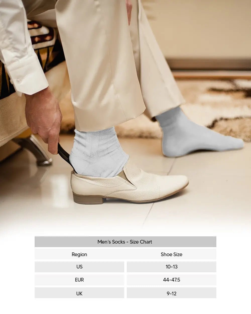 Vittorio Farina Men's Ribbed Shear Nylon Anklet Dress Socks - Suits You Sir - White - 12