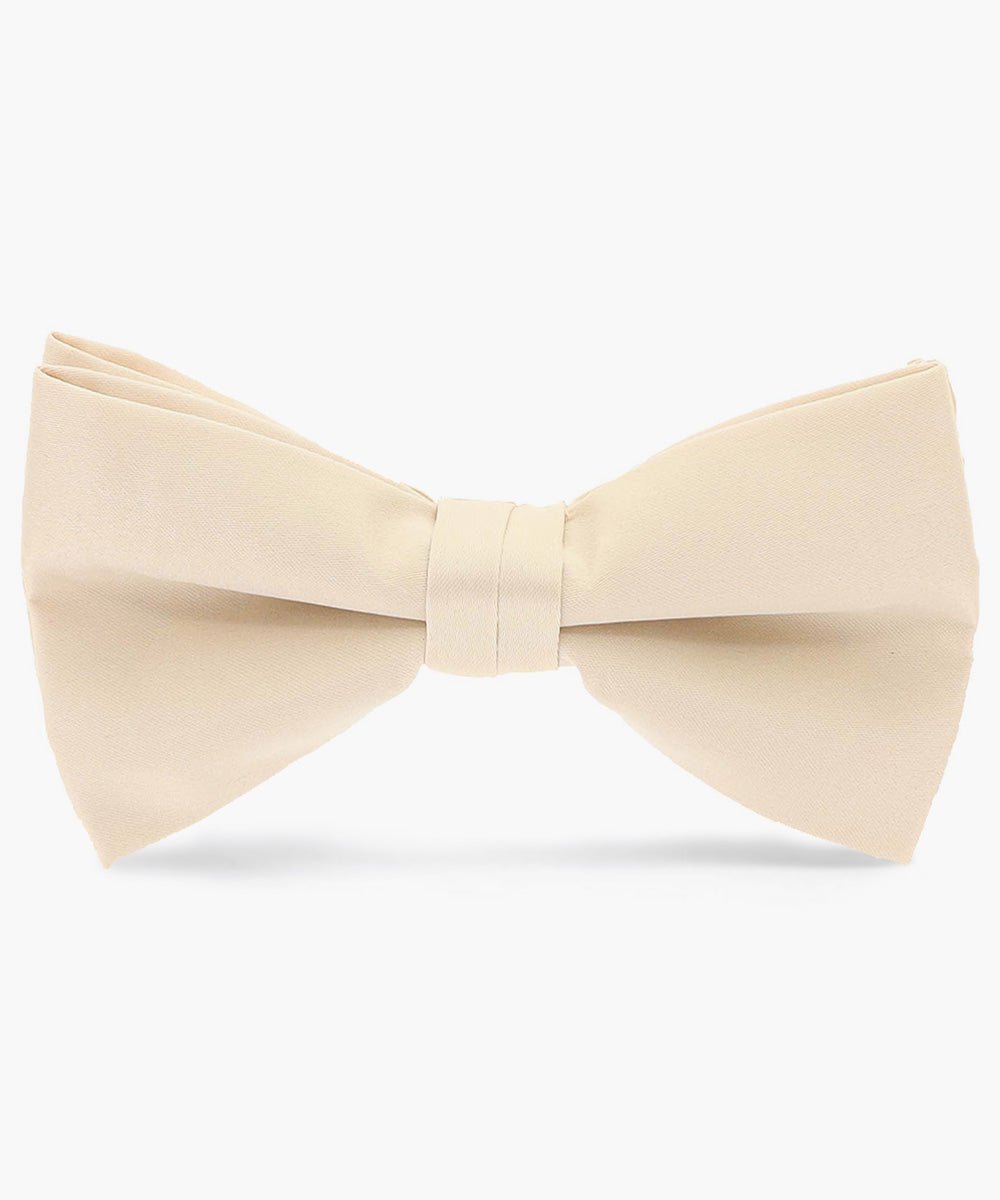 Vittorio Farina Men's Satin Bow Tie in Gift Box - Suits You Sir - Beige -