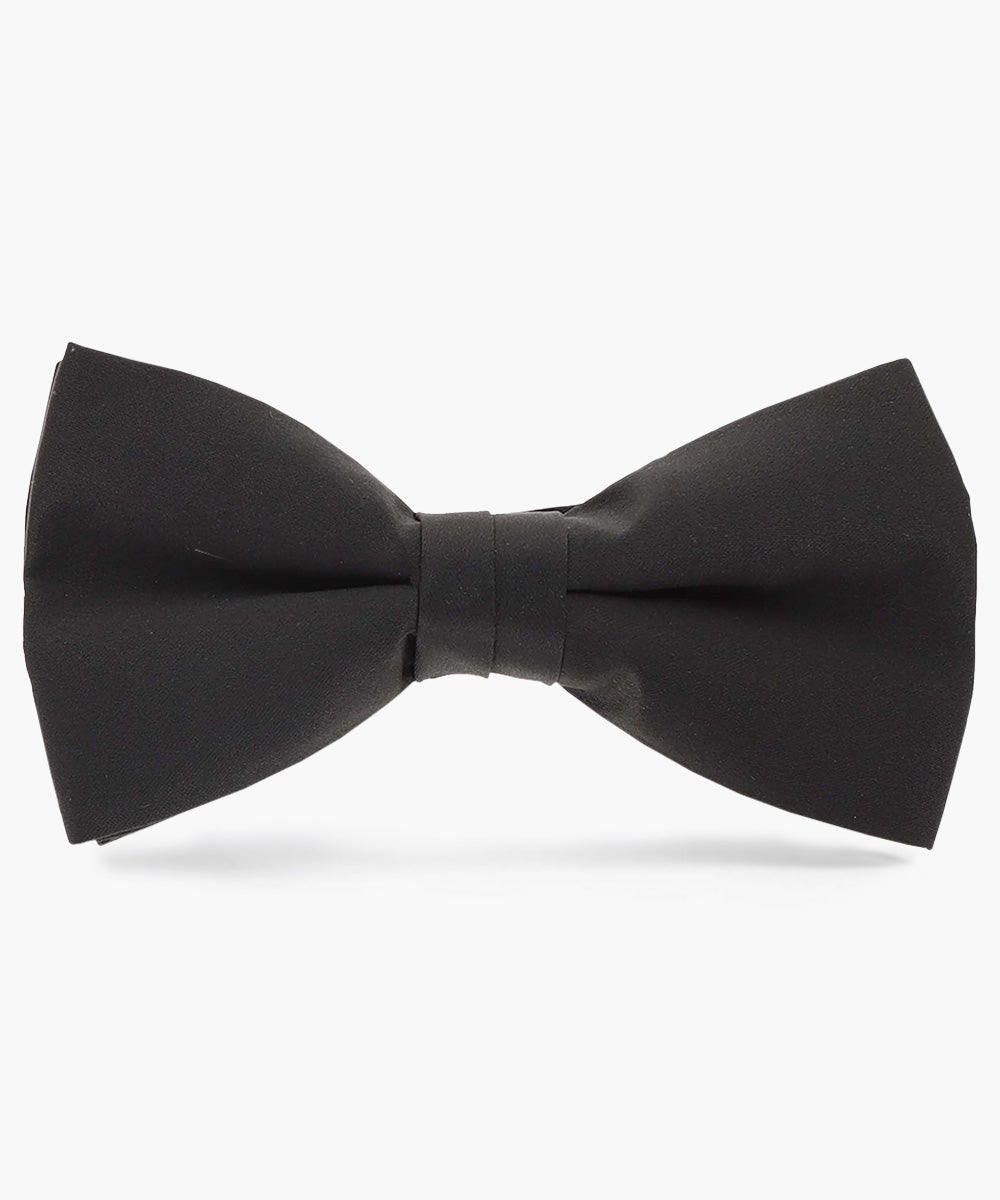 Vittorio Farina Men's Satin Bow Tie in Gift Box - Suits You Sir - Black -
