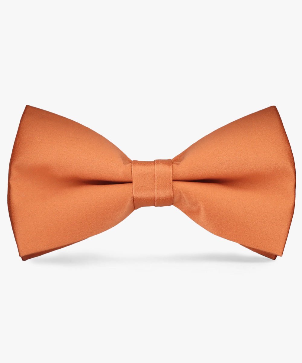 Vittorio Farina Men's Satin Bow Tie in Gift Box - Suits You Sir - Burnt Orange -