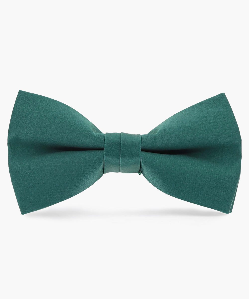 Vittorio Farina Men's Satin Bow Tie in Gift Box - Suits You Sir - Hunter Green -