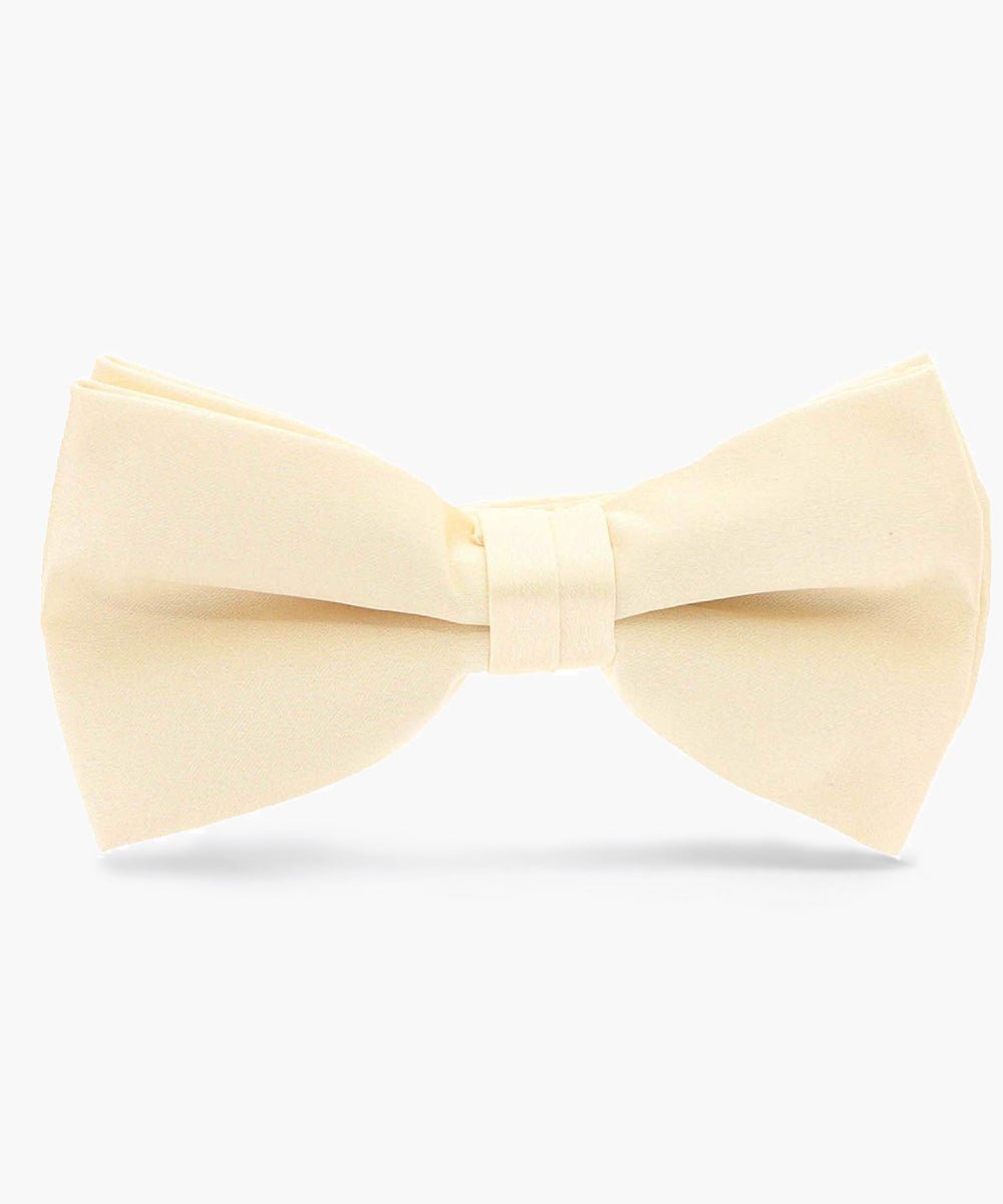 Vittorio Farina Men's Satin Bow Tie in Gift Box - Suits You Sir - Ivory -
