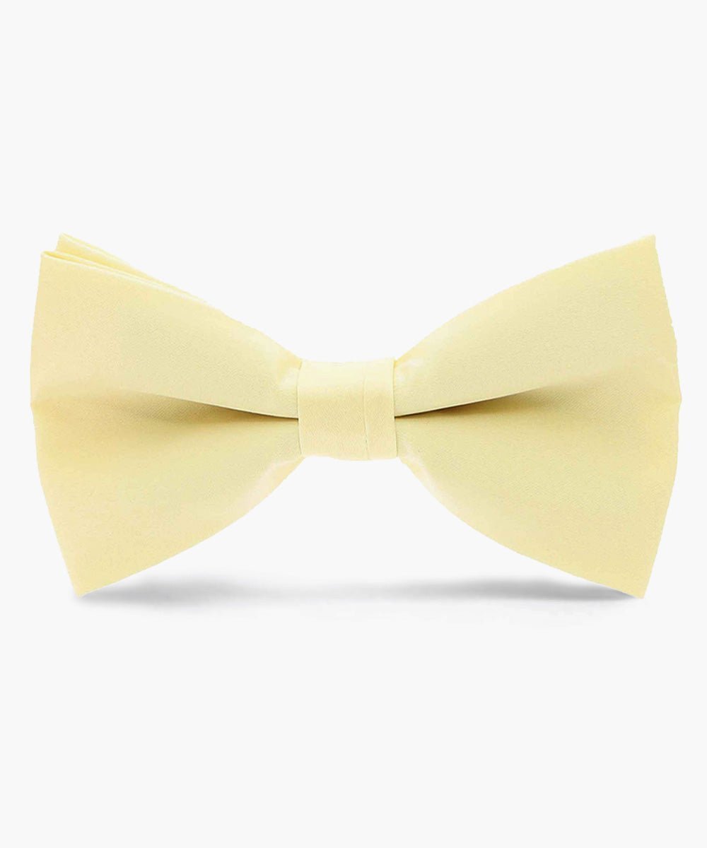 Vittorio Farina Men's Satin Bow Tie in Gift Box - Suits You Sir - Maize -
