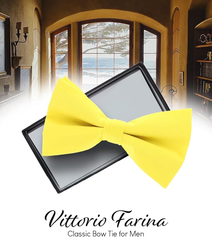 Vittorio Farina Men's Satin Bow Tie in Gift Box - Suits You Sir - Mint Green -