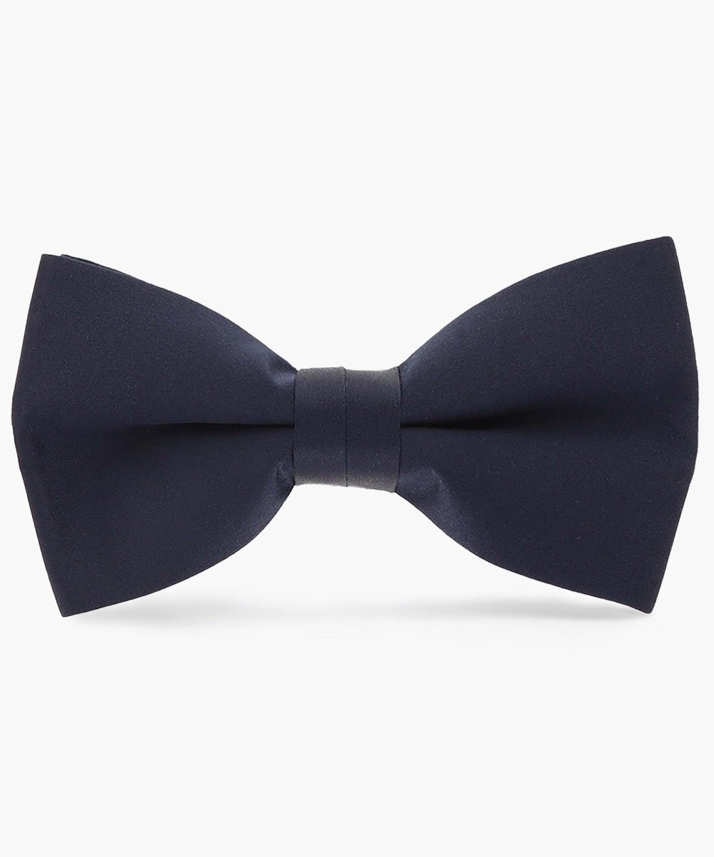 Vittorio Farina Men's Satin Bow Tie in Gift Box - Suits You Sir - Navy Blue -