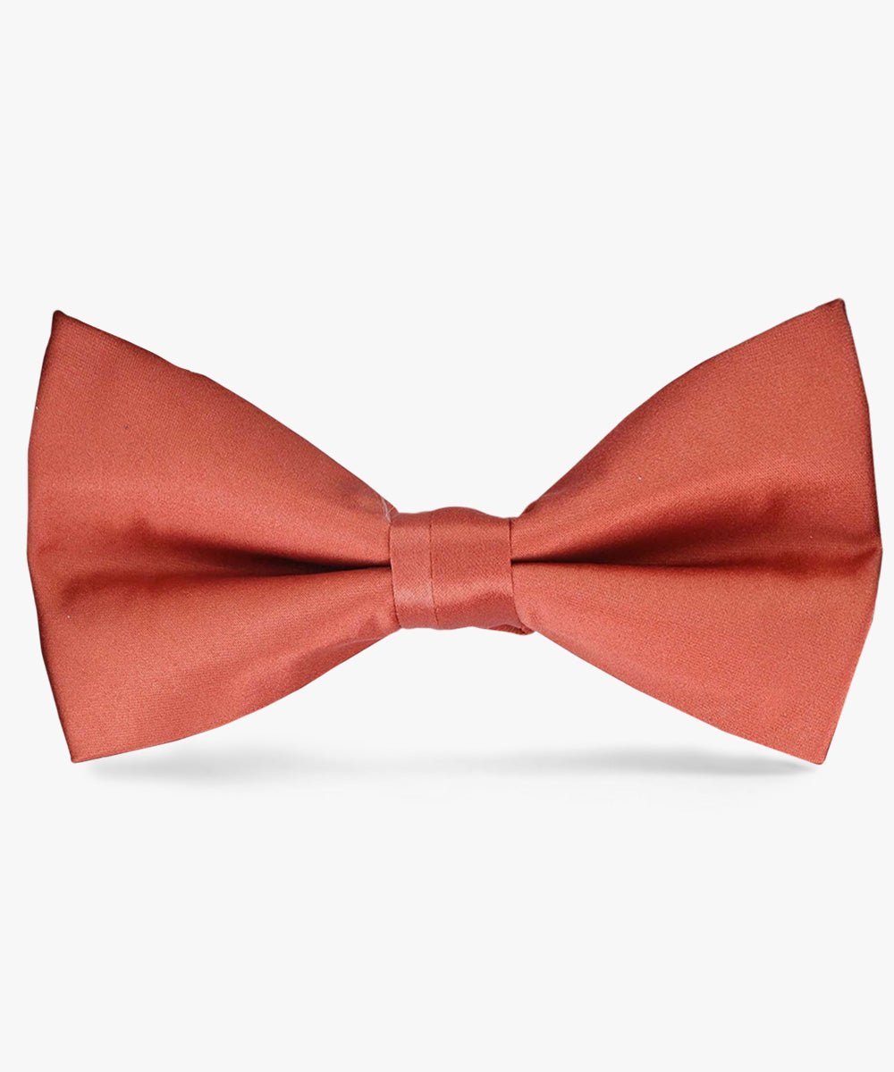 Vittorio Farina Men's Satin Bow Tie in Gift Box - Suits You Sir - Rust Red -