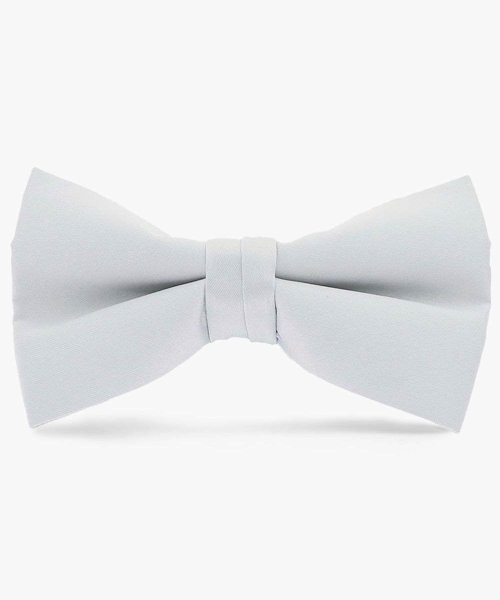 Vittorio Farina Men's Satin Bow Tie in Gift Box - Suits You Sir - Silver -