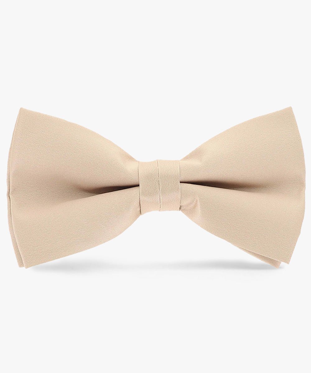 Vittorio Farina Men's Satin Bow Tie in Gift Box - Suits You Sir - Taupe -