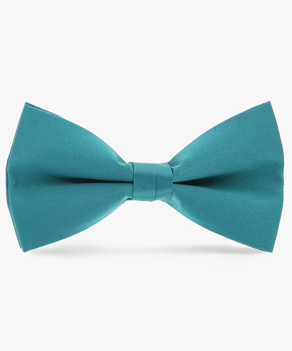 Vittorio Farina Men's Satin Bow Tie in Gift Box - Suits You Sir - Teal Blue -