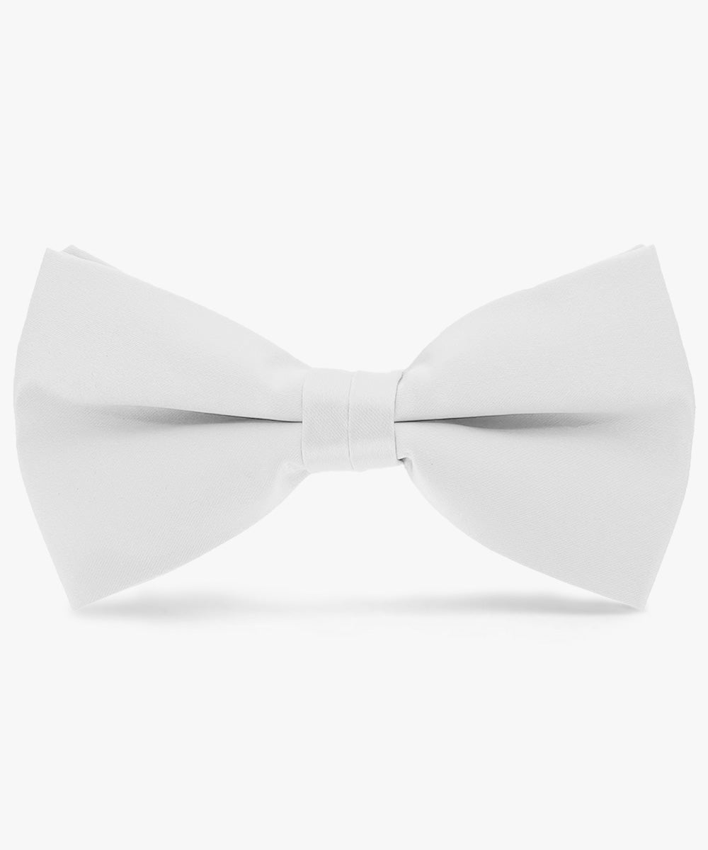 Vittorio Farina Men's Satin Bow Tie in Gift Box - Suits You Sir - White -