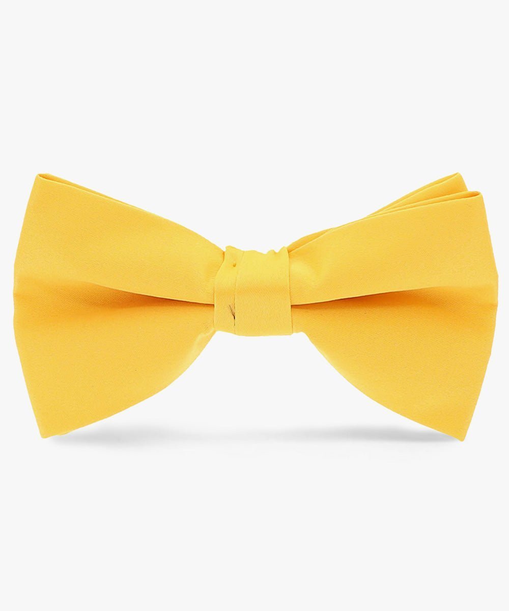 Vittorio Farina Men's Satin Bow Tie in Gift Box - Suits You Sir - Yellow -