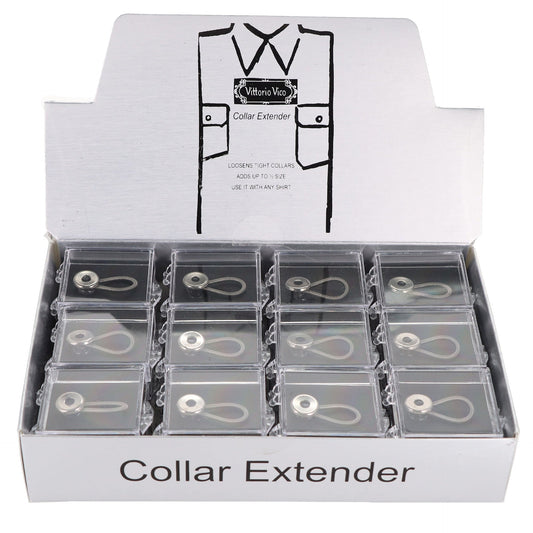 Vittorio Farina Men's WONDER Button Collar Extenders - Suits You Sir - 24 (Box) -