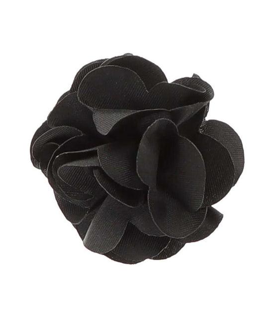Vittorio Vico Boy's Satin Flower Lapel Pin - Suits You Sir - Black -