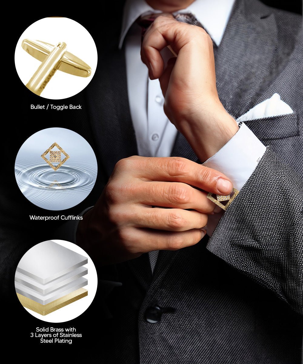 Vittorio Vico Colorful Classic Bar Cufflinks: CL19XX Series - Suits You Sir - CL 1907 -