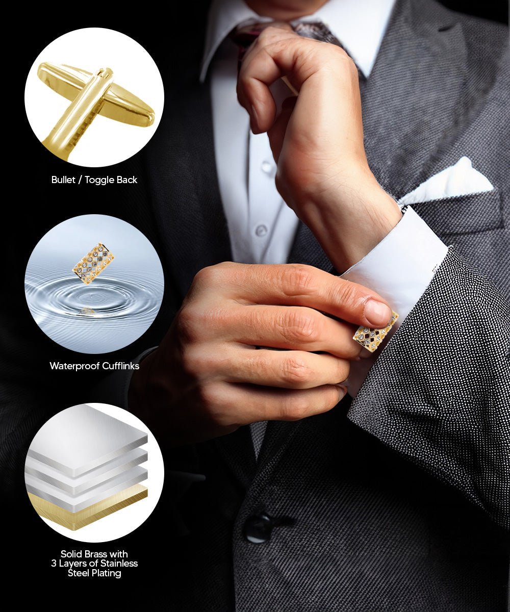 Vittorio Vico Colorful Classic Bar Cufflinks: CL19XX Series - Suits You Sir - CL 1908 -