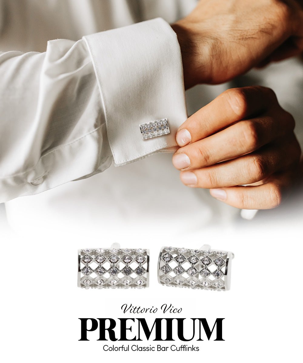 Vittorio Vico Colorful Classic Bar Cufflinks: CL19XX Series - Suits You Sir - CL 1909 -