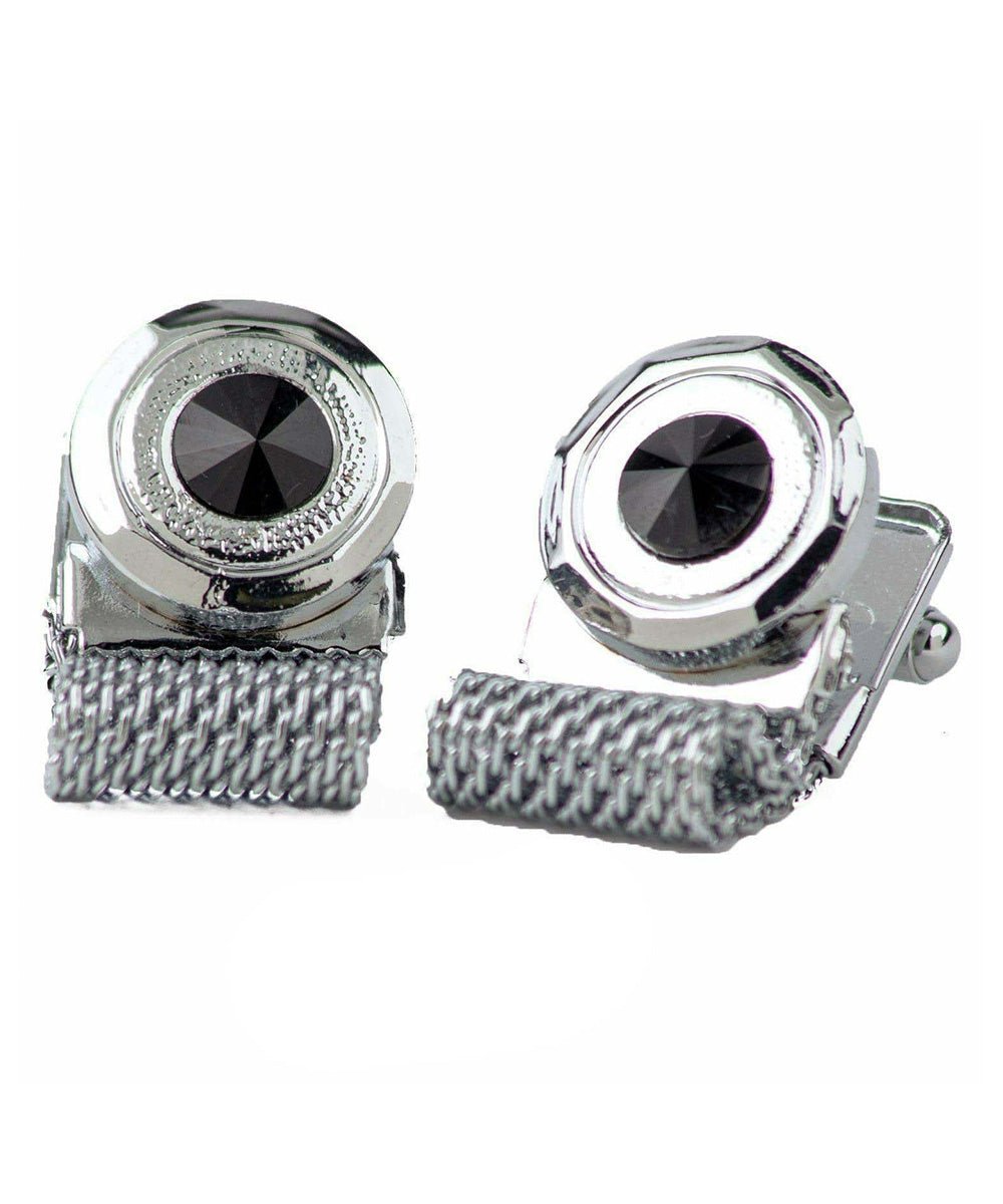 Vittorio Vico Colorful Crystal Chain Cufflinks in Gift Box - Suits You Sir - Burgundy and Silver -