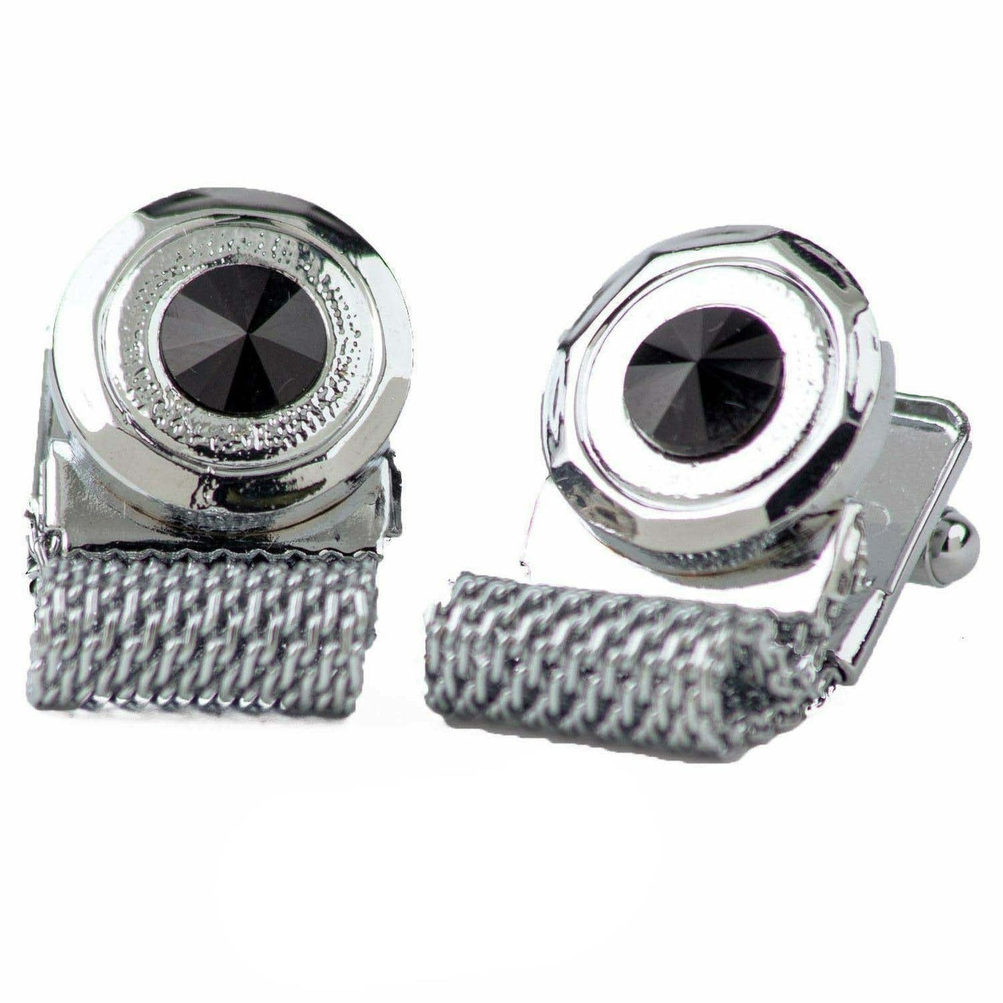 Vittorio Vico Colorful Crystal Chain Cufflinks in Gift Box - Suits You Sir - Burgundy and Silver -