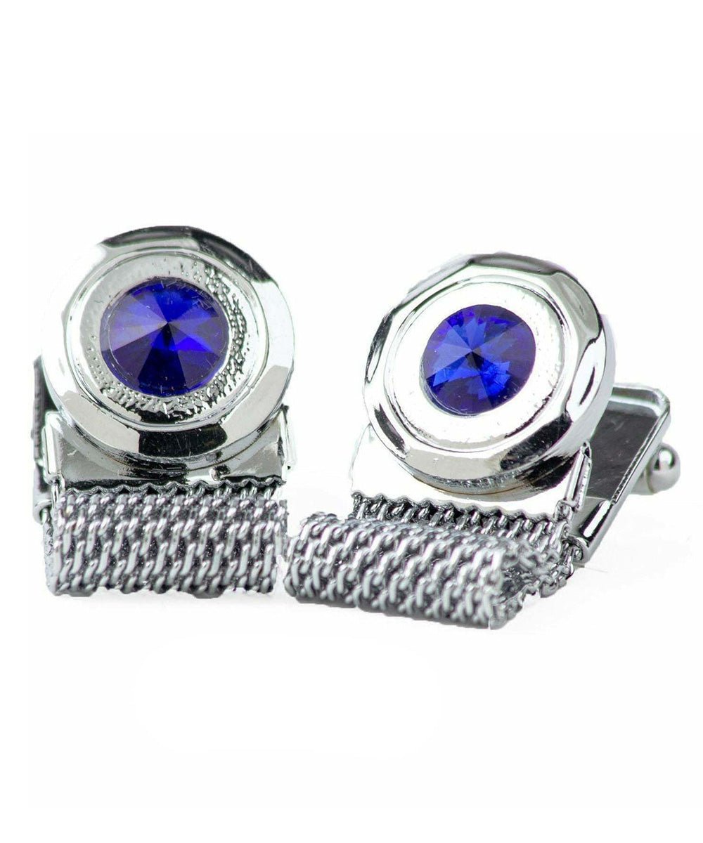 Vittorio Vico Colorful Crystal Chain Cufflinks in Gift Box - Suits You Sir - Yellow and Silver -