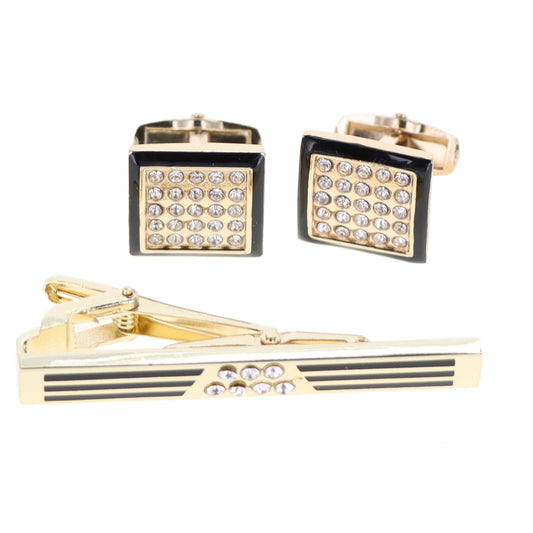 Vittorio Vico Men's Enamel Cufflink & Tie Bar Set in Gift Box - Suits You Sir - CE - 001 -