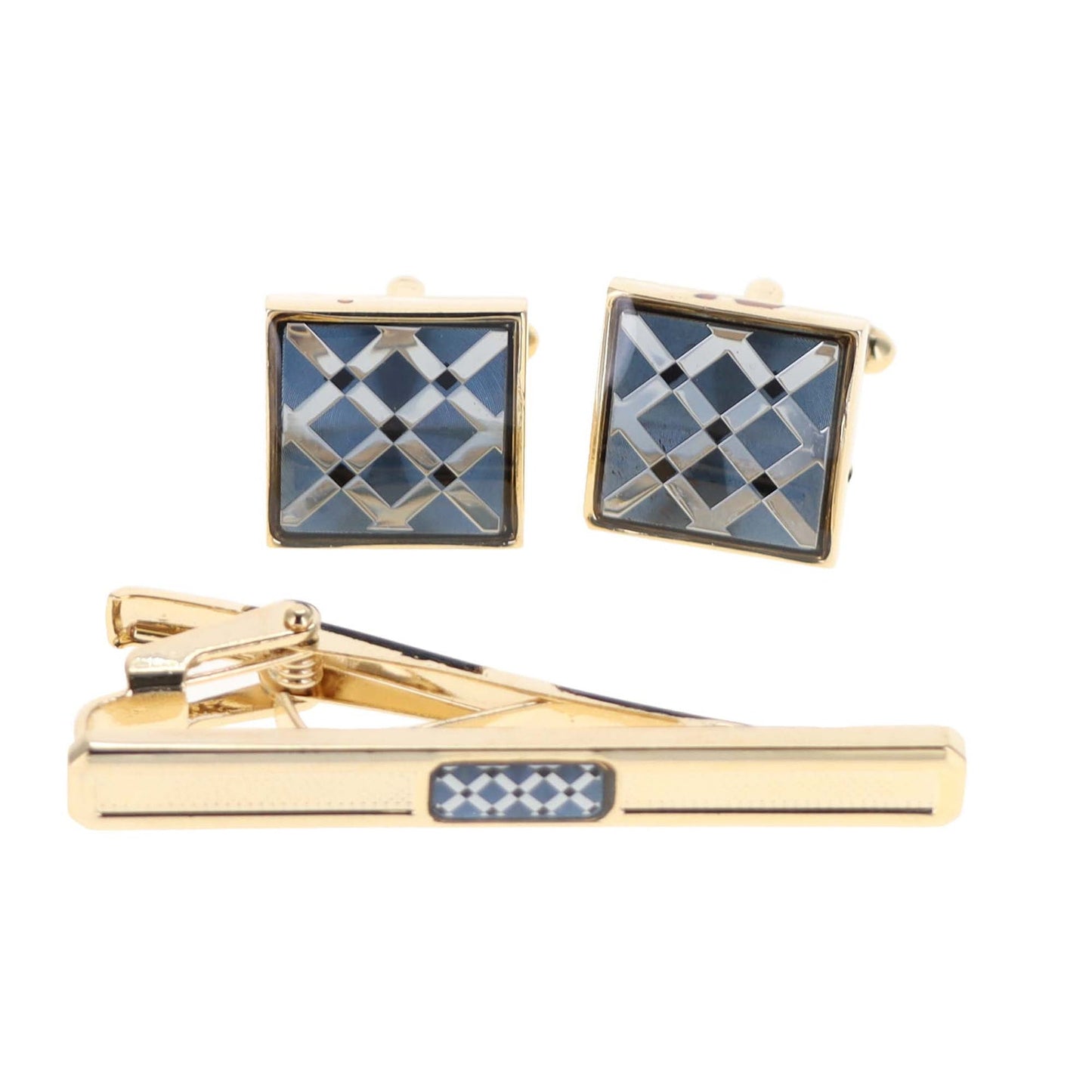 Vittorio Vico Men's Enamel Cufflink & Tie Bar Set in Gift Box - Suits You Sir - CE - 003 -