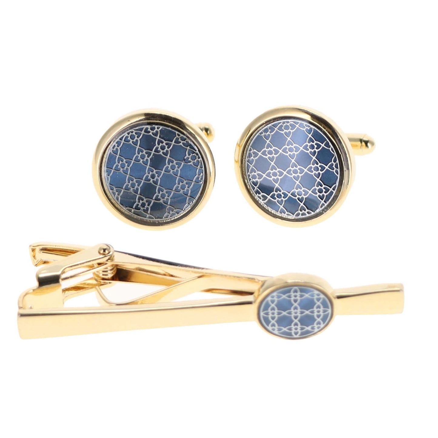 Vittorio Vico Men's Enamel Cufflink & Tie Bar Set in Gift Box - Suits You Sir - CE - 011 -