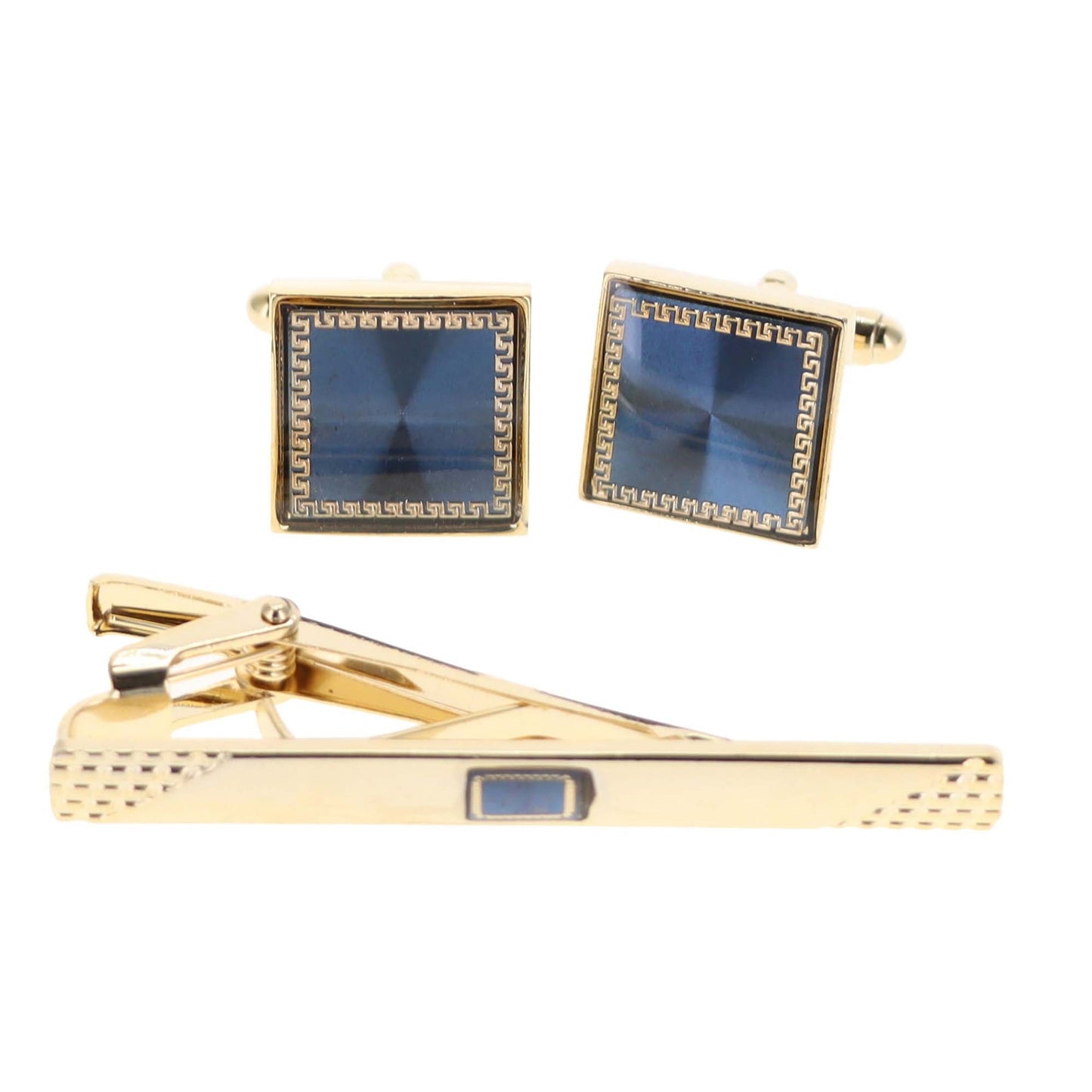 Vittorio Vico Men's Enamel Cufflink & Tie Bar Set in Gift Box - Suits You Sir - CE - 019 -