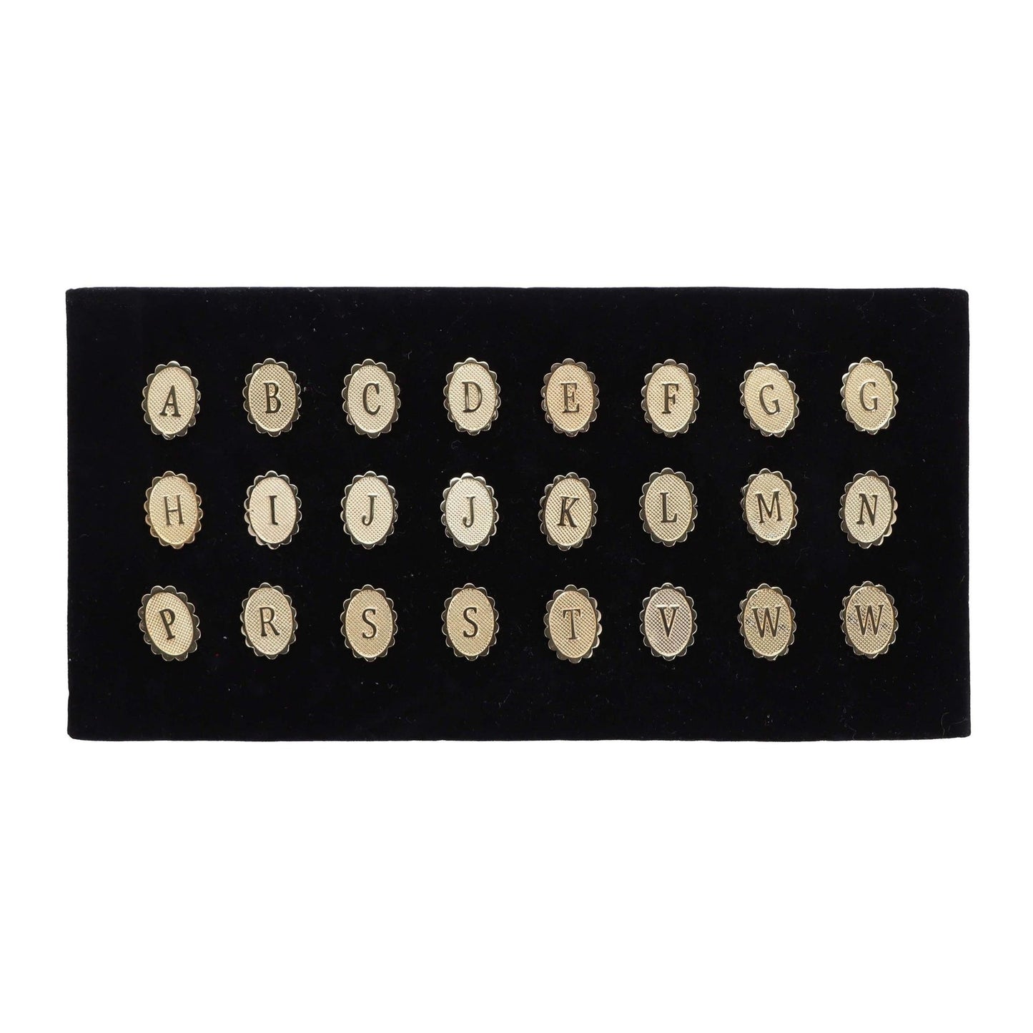 Vittorio Vico Men's Tie Tacks on Presentation Board: 24 Pack - Suits You Sir - Gold Initial -