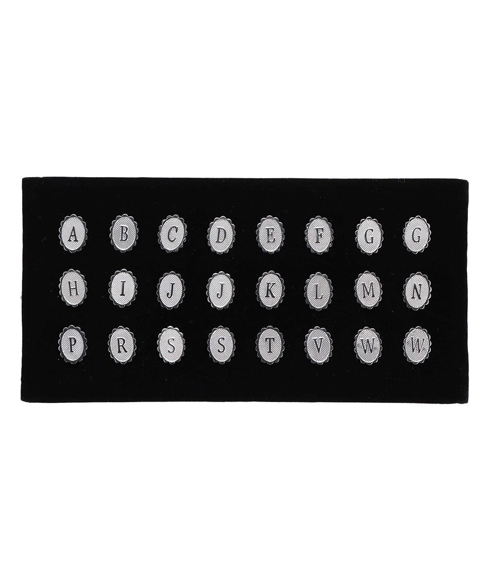 Vittorio Vico Men's Tie Tacks on Presentation Board: 24 Pack - Suits You Sir - Silver Initial -