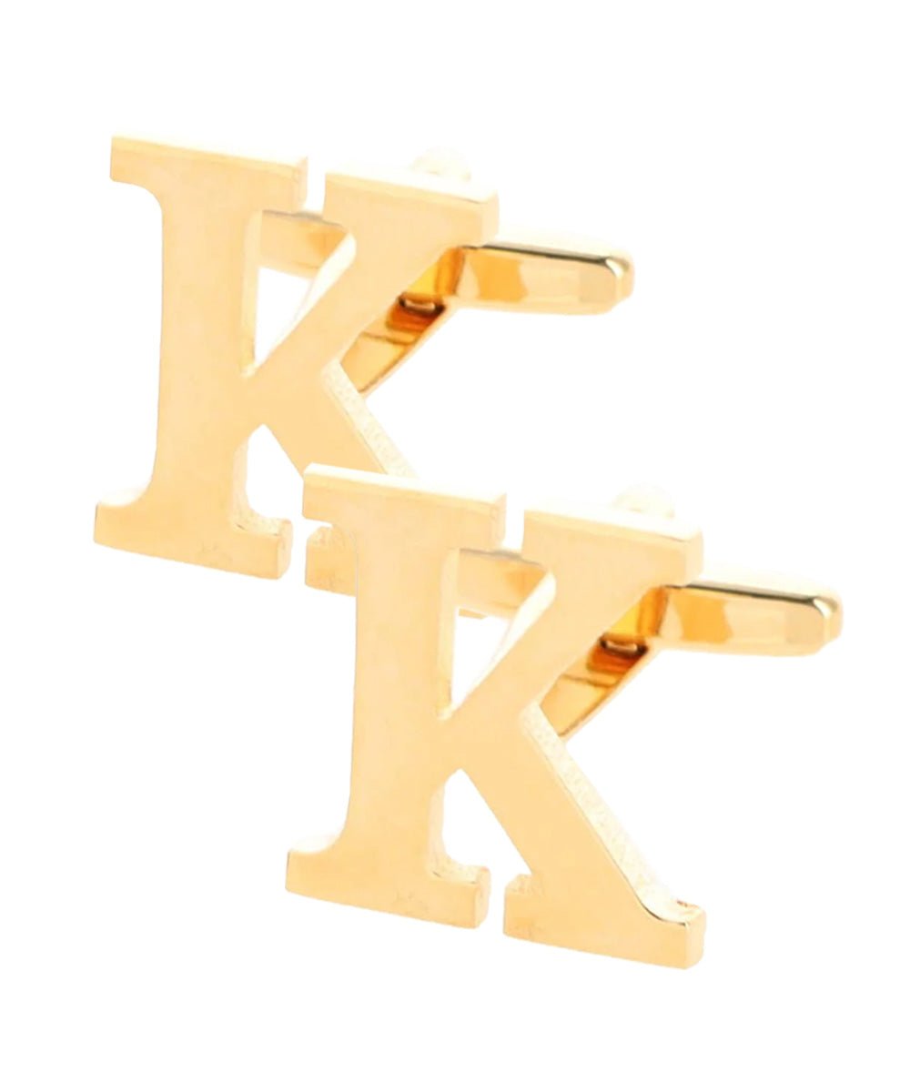 Vittorio Vico Plain Initial Cufflinks in Gift Box - Suits You Sir - Gold - K